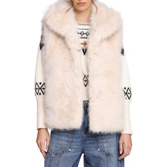 Avec Les Filles Oversize Faux Fur Vest in French Grey at Nordstrom Rack, Size Medium
