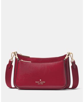 Kate Spade New York Womens Duet Small Crossbody - Red Leather - One Size