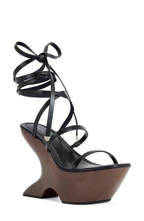 Azalea Wang Onni Platform Sandal in Black at Nordstrom, Size 6.5