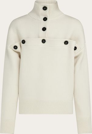 Ferragamo Donna Maglia con bottoni Beige