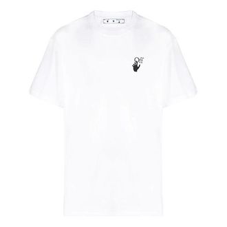 Off-white FW21 Logo Arrow Round Neck Short Sleeve Loose Fit White OMAA038F21JER0020184