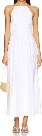 Solid & Striped Meira Midi Dress In Optic White