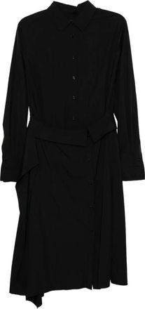 Juun.J belted-waist shirt dress - Black