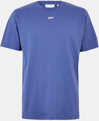 Off-white Mens Off White Off Stamp T in Blue/White - Size X-Large