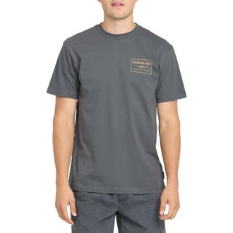 Quiksilver Stamped Short Sleeve Graphic Cotton T-Shirt in Iron Gate at Nordstrom, Size Xx-Large