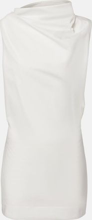 Khaite Astor draped cotton poplin minidress