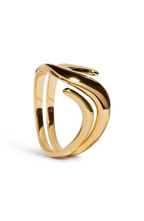 Monica Vinader Swirl Wrap Ring in 18K Gold Vermeil at Nordstrom, Size 6.5