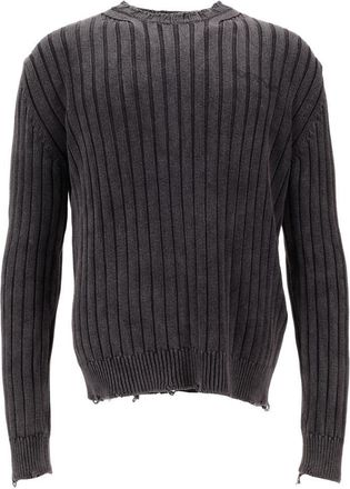 Off-white Ink Arrow Rib Knit Crewneck Vintage Blac