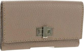 Fendi Pre-owned Wallets, female, Beige, Size: ONE SIZE Pre-owned Leather Wallet