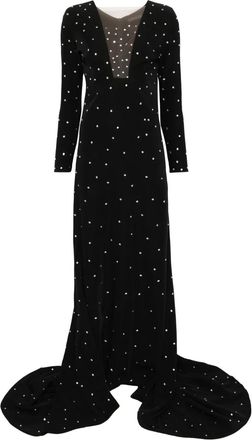 LouLou crystal-embellished maxi dress - Black