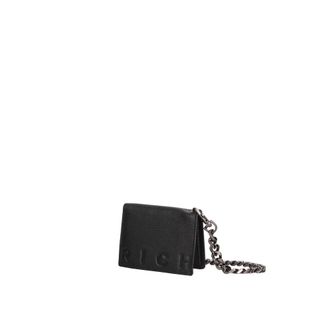 John Richmond Compacte Leren Portemonnee - Heren - Tassen - Zwart - Maat: ONE Size Leer