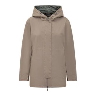 Herno Parkas, female, Beige, Size: 4XL A-Shape Jacket