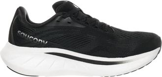 Saucony Womens Ride 18 Running Shoes In Black/white