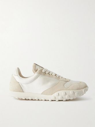 Jil Sander Sneakers In Camoscio E Shell Moon - Bianco sporco