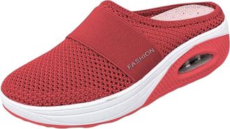 Generic Womens Air Cushion Slip-On Hiking Shoes Diabetic-Friendly Backless Trainers Washable Sliding Orthopedic Sliding Shoes Slip-On Walking Breathable Mesh 