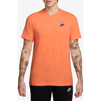 Nike Sportswear Club Crew Neck T-Shirt in Orange Frost at Nordstrom Rack, Size Xx-Large