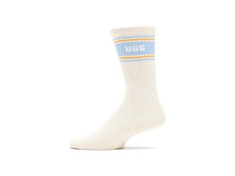 UGG Jedlyn Varsity Crew Womens Sock Nimbus Heather/Clear Sapphire, Cotton/Polyester