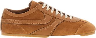 Dries Van Noten Brown Suede Low-Profile Sneakers