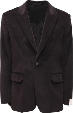 Paolo Pecora Velvet Jasje - Heren - Blazers - Zwart - M - Katoen - Jassen