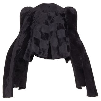 Comme Des Gar&ccedil;ons Comme Des Garcons velvet checkered 4 sleeves jacket