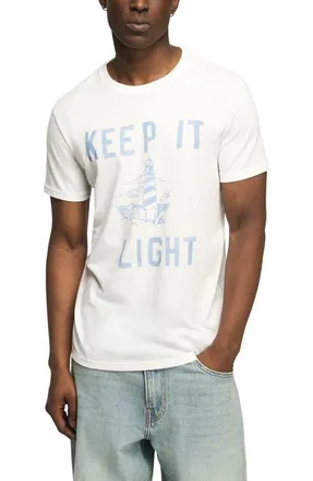 Lucky Brand Keep It Light Graphic T-Shirt in Bright White at Nordstrom, Size Xx-Large
