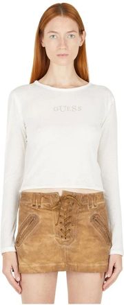 Guess American Frontier Langar T-Shirt - Dames - Tops - Wit - Maat: S Katoen