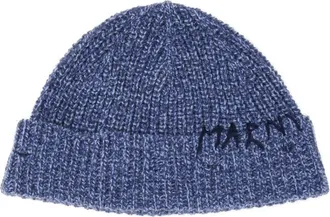 Marni Dark Blue Knitted Beanie