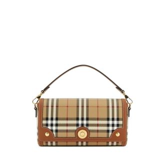 Burberry Printed Canvas And Leather Note Handbag