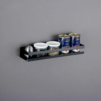 OEM Estante De Pared De Acero Inoxidable 304 Para Cocina Y Ba&ntilde;o, Pr&aacute;ctico Soporte Para Especias, Utensilios Y Accesorios, Negro, 40 X 10 X 5,8 Cm