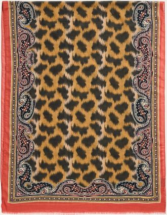 Etro Orfeo Animal-Print Scarf
