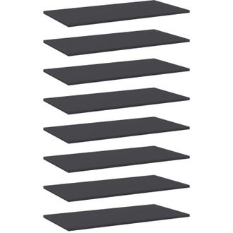 vidaXL Estantes Para Estanter&iacute;a 8 Uds Contrachapada Gris 80x40x1,5 Cm Vidaxl