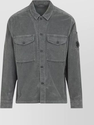 C.P. Company corduroy overshirt with long sleeves and pockets