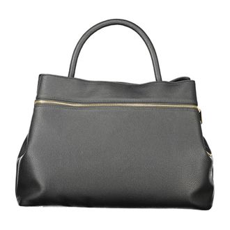 Twinset Handbags, female, Black, Size: ONE SIZE Shopper Bag with Pocket and Oval T Lock