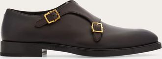 Ferragamo Uomo Double monkstrap Marrone Taglia 40.5