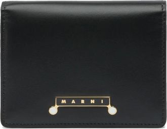 Marni Envelope Bifold Wallet - Dames - Portefeuilles - Zwart - ONE Size - Leer - Accessoires