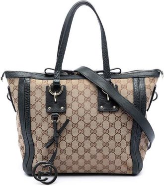 Gucci Pre-owned Gucci Medium GG Canvas Charm Satchel Ladies 556ZBDYBXOPAUCGI