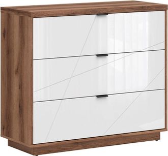 Petits Meubles C&oacute;moda 3 cajones paneles de madera revestidos de melamina blanco
