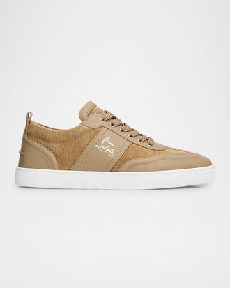 Christian Louboutin Men & apos;s Retero Reversed Leather Low-Top Sneakers