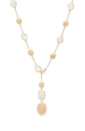 Marco Bicego Siviglia 18K Yellow Gold & Mother-of-Pearl Lariat Necklace at Nordstrom