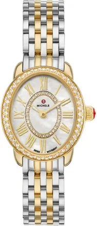 Michele Serein Oval Quartz Diamond Mother of Pearl Dial Ladies Watch MWW21H000002