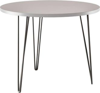 OEM Mesa Redonda Mika &Oslash;90 Cm Para Cocina, Sal&oacute;n, Comedor Gris