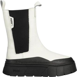 Puma Mayze Stack Chelsea Boot - Dames - Wandelschoenen - Wit - 37 1/2 EU - Leer - Fitness