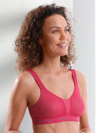 Triumph Sport-BH TRIUMPH, Damen, Gr. 75, Cup E, lila (erdbeere), 45% Polyamid, 41% Polyester, 14% Elasthan, BHs Sport-BH