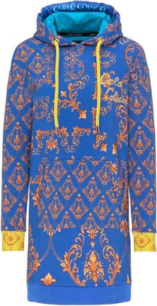 Carlo Colucci Sweat Dress - Dames - Hoodies - Blauw - XS - Katoen - Hoodies & sweatvesten
