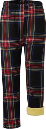 Generic Womens Jogging Bottoms, Checked Sports Trousers with Elastic Waist, Fleece Lined, Thick Thermal Winter Trousers, Made of Wool, Casual Loose Fashion Tr