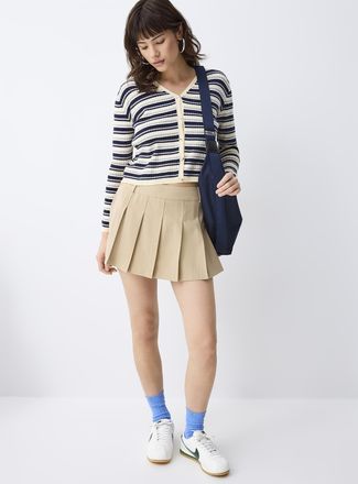 Twik Womens Pleated dress miniskirt