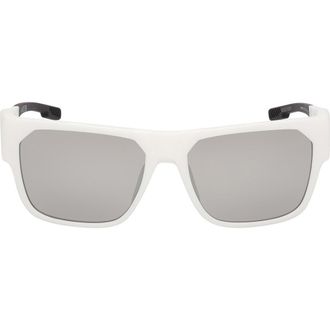 adidas 57mm Navigator Sunglasses in White /Smoke Mirror at Nordstrom