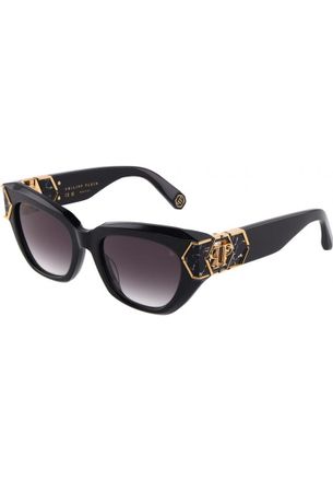 Philipp Plein Womens SPP140M510869 SPP140M 51 0869 Sunglasses - Black - One Size