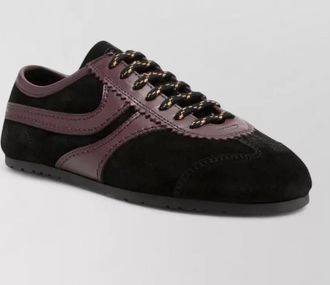 Dries Van Noten leather paneled low-top sneakers