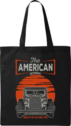Generic The American Motorworks Made In The Usa Since 1964 Natural Ecological Cotton Tote Bag Black